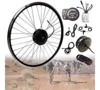 Kit de conversion de vélo électrique 48 V 250 W pour roue avant/arrière, 50,8 cm/61 cm/26 cm/27,5 cm/28,1 pouces 29" 700 C Moteur sans balais pour vélo électrique, écran LED, avant 700c