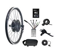 Kit de conversion de vélo électrique 48 V 350 W Moteur sans balais Roue avant avec contrôleur KT et accélérateur pour VTT
