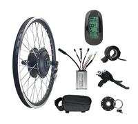 Kit de conversion de vélo électrique 48 V 350 W Moteur sans balais Roue avant avec contrôleur KT et accélérateur pour VTT