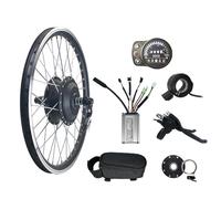 Kit de conversion de vélo électrique 48 V 350 W Moteur sans balais Roue avant avec contrôleur KT et accélérateur pour VTT