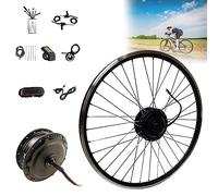 Kit de Conversion de vélo, électrique Avant avec Panneau LCD, Ensemble de Moteurs de moyeu E améliorés, Roue à entraînement Direct pour Batterie 36V / 48V E-, 36V / 350W-27.5 Pouces