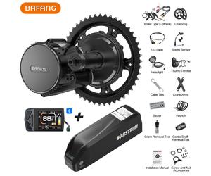 Kit de conversion de vélo électrique BAFANG avec moteur central 1000W 750W 500W 250W 350W BBSHD BBS02B BBS01B M615 M325 M215 44T 48V500W 16Ah Hailong Battery