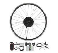 Kit de conversion de vélo électrique, moteur de moyeu sans balais avec écran LCD et contrôleur d'accélérateur, mise à niveau complète du cycle électrique