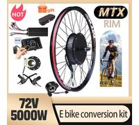 Kit de Conversion de vélo électrique MTX39 72V 5000W, sortie arrière 150mm 100 km/h pour vélo de montagne avec contrôleur Tri-mode et affichage S966 NFC SET1