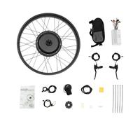 Kit De Conversion De Vélo Électrique pour Roue Avant Électrique 26 ", Moteur De Moyeu Électrique De Roue Avant 48V 1000W, Roue De Vélo Électrique Étanche avec Écran LCD, Pas Et Poignée De Po