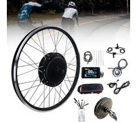 Kit De Conversion De Vélo, Roue Avant Électrique 20"/24"/26"/29"/700C 36V 350W 500W 48V 250W 350W 500W 1000W 1500W E, Moteur De Moyeu Cycliste avec Contrôleur Intelligent Et Système Pas
