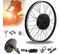 Kit de Conversion de vélo, Vélo électrique, 36V 48V 1000W E, 20"/ 24 » / 26"/ 27.5 » / 28"/ 29 » / 700C Roue Avant, Moteur de moyeu sans engrenage sans balais, E