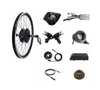 Kit de Conversion de vélo Vélo électrique, électrique 48V 350W Roue arrière Rotation Moteur à moyeu sans balais Roue 16-29 Pouces 700C 28-30Km/H Frein V à Disque