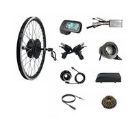 Kit de Conversion de vélo Vélo électrique, électrique 48V 350W Roue arrière Rotation Moteur à moyeu sans balais Roue 16-29 Pouces 700C 28-30Km/H Frein V à Disque