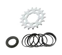 Kit de conversion de vitesse unique pour VTT avec entretoises et anneaux de verrouillage, 16T 18T