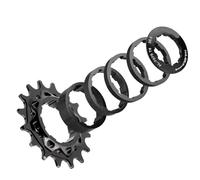 Kit De Conversion De Volant D'inertie À Vitesse Unique, Pignon À Cassette 18 Dents For VTT, Vélo De Route, Chaîne De Roue Libre, Alliage D'aluminium 7075 CNC(16T black)