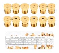 Kit de conversion d'orifice pour four de cuisinière, pièces de tuyau de gaz naturel propane Lp M6 x 0,75 mm, embout de pulvérisation de gaz 0,3/0,4/0,7/0,8/0,9/1,0/1,1/1,2/1,5/1,7/1,9 mm au total 36