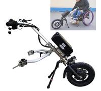 Kit De Conversion pour Fauteuil Roulant éLectrique, 3 Vitesses RéGlables, Roues De 12 Pouces, avec éClairage Avant, Haut-Parleur Et Batterie Amovible pour Usage ExtéRieur,B
