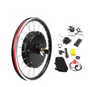 Kit de conversion pour roue avant de vélo électrique 20" 48V 1000 W SanBouSi - Moteur électrique de moyeu de vélo avec affichage LED, frein V/frein à disque, contrôleur sans balais - Kit de conversion