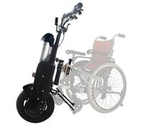 Kit de conversion pour vélo à main électrique 400 W avec dispositif de traction pour fauteuil roulant, roues de 12 pouces, batterie lithium 36 V/15 Ah, noir moyen
