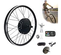 Kit de Conversion pour vélo électrique 20"/ 24" / 26"/ 27,5" / 28"/ 29" / 700c Roue Avant 36V 250W 350W 500W, Électrique avec contrôleur Intelligent et Pas, 36V500W-24