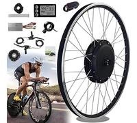 Kit de Conversion pour vélo électrique, 48 V, 1 000 W/1 500 W, 700 C, Roues Avant/arrière 28"/29", avec écran LCD, avec kit de Roues Pas Bicycle Ebike Front1500W-24”