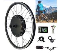 Kit de Conversion pour vélo électrique 48 V 500 W/1 000 W/1 500 W, Moteur moyeu Roue Avant avec écran LED, Panneau de Montagne, 48 V 500 W - 20 Pouces