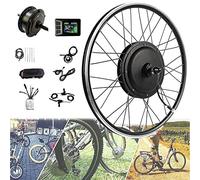Kit de Conversion pour vélo électrique, Moteur moyeu Avant, 250 W/500 W/1 000 W/1 500 W, Roue Avant électrique avec écran LCD, Moteur moyeu sans balais, 48 V, 1 500 W, 700 C