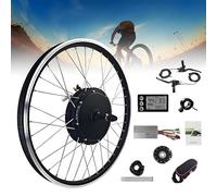 Kit de Conversion pour vélo électrique, Roue Avant ou arrière 1000 W 1500 W, VTT, contrôleur Double Mode avec Pas, écran LCD, accélérateur au Pouce Front1500W-24”