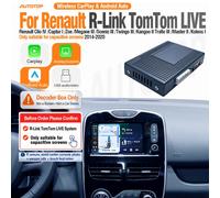 Kit de conversion sans fil AUTOTOP CarPlay Android Auto pour Renault R-Link TomTom LIVE Clio IV Captur I Zoe Megane III Scenic III Twingo III Kangoo II Trafic III Master III 2014-2020, mise à niveau R