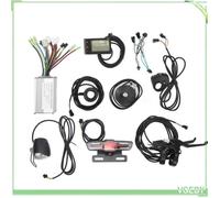 Kit de Conversion Vélo Électrique 17A Contrôleur Panneau Lumière Frein 36V 48V pour Moteur 250W-350W