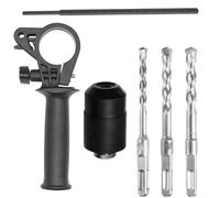 Kit de convertisseur de clé électrique pour perceuse à marteau avec adaptateur hexagonal de 1/2", embouts à tige carrée de 6 mm, 8 mm, 10 mm et jauge de profondeur pour perçage du béton, du bois, du