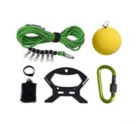 Kit de cordage de pêche, flotteur en acier inoxydable de 5/10 m avec boucle de verrouillage de poisson vivant avec piquet et perles pour la gestion des poissons (modèle de base 5 m)