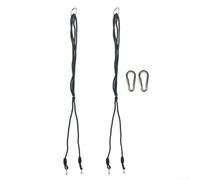Kit de corde de balançoire réglable noire de 10 mm d'épaisseur avec 2 boucles d'escalade pour balançoire de cour extérieure 1,1 à 1,8 m