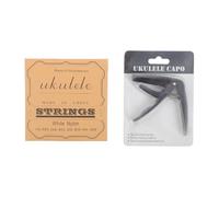Kit de Cordes de Guitare Classique en Nylon Blanc avec Capo Noir | Remplacement Facile, Son Mélodieux, Design Simple, pour Guitare, Accessoires Inclus, Usage Quotidien