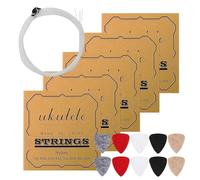 Kit de Cordes pour Ukulélé - 5 Ensembles de Réparation d'Instruments de Musique - Cordes Nylon pour Ukulélé,pour Concerts Festivals Musique Débutants Professionnels Passionnés Amateurs