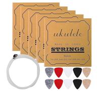 Kit De Cordes Pour Ukulélé - Nylon De Haute Qualité, Finition Tactile Lisse, Ton Brillant Résonant | 5 Ensembles D'accessoires De Réparation, Concert, Festival De Musique, Débutants, Professionnels, A