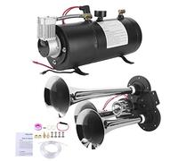 Kit de corne de compresseur Brillixa Air, 3 Trumpet Siren Horn System, DC12V Loud Air Horn pour le camionnette de voitures de camion de train, Remplacement du klaxon du véhicule