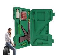 Kit de correction des pneus lourds - outil professionnel de réparation de tubeless | Pistolet de scellage de crevaison avec bouchons en caoutchouc et pointes de champignons, solution de fuite rapide p