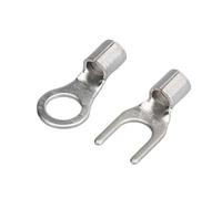 Kit de cosses à fourche à anneau en cuivre, assortiment de cosses électriques non isolées en laiton de type O/Y, connecteur de câble, cosse à sertir(320pcs RNB-SNB)