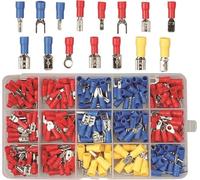 Kit de cosses électriques assorties 280 pièces, connecteurs isolés à fourche, œillet bêche anneau, avec mallette organisateur