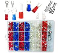 Kit de cosses SV 1000 pièces, cosses à fourche pré-isolées type U/Y, nez de fil en cuivre de 1,25 à 10 mm², oreilles à sertir rapide, connecteurs à sertir Connecteur de fil