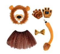 Kit de costume de lion pour cosplay : ensemble de queue de crinière réaliste, costume de spectacle, costume de théâtre, ensemble d'accessoires de personnages animaux | Artisanat détaillé avec C