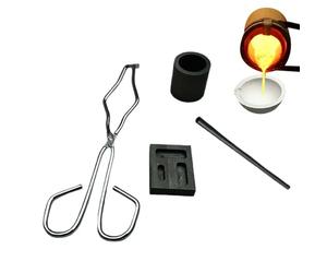 Kit De Coulée De Fusion Au Chalumeau En Graphite - Ensemble Complet De Fonderie, Récipient En Graphite Résistant À La Chaleur, Équipement De Fusion De Bricolage Avec Mélange De Moules De Coulée | Ense