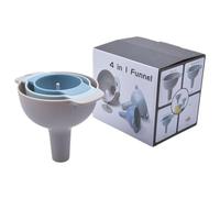 Kit de coulée durable 4 en 1 Entonnoir à huile réutilisable avec filtre à tamis amovible Ensemble d'entonnoirs de cuisine fiables et pratiques