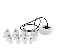 Kit de coupe à vide portable, tasses en silicone autonome et tube d'extension, rechargeable à 5 forces pour dos/cou, soupape de sécurité