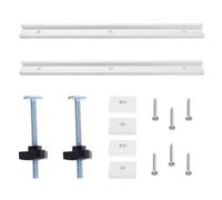 Kit de Coupe Aluminium Transversale Traîneau de Scie sur Banc | Positionnement Répétable, Réglage Rapide Main, Rail T Track et Boutons Étoile M8, Argenté