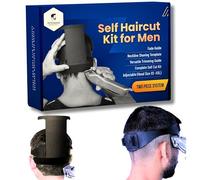 247 GROOMED Kit de coupe de cheveux pour homme | Guide de coupe automatique 2 pièces pour homme : modèle de rasage et guide de décoloration | Outil de décoloration des cheveux à taille réglable et
