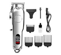 Kit de coupe de cheveux pour homme, sans fil, rechargeable USB, avec 4 têtes de peignage, kit complet | pour enfant, papa, mari, barbe, voyage maison
