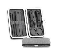 kit de coupe-ongles, Coupe-ongles spécial hommes et femmes, outils de manucure beauté, ensemble 8 pièces portables for la maison les soins personnels(Gris)