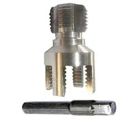 Kit de coupe-tube double taille 1,27 cm et 1,9 cm en acier au carbone Tige hexagonale Convient pour perceuses électriques Tarauds en acier au carbone