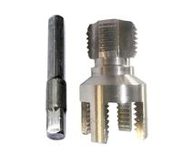 Kit de coupe-tube double taille 1,27 cm et 1,9 cm en acier au carbone Tige hexagonale Convient pour perceuses électriques Ensemble de tarauds internes et externes