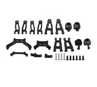 Kit de coupelle de direction à bras oscillant pour SG1603 SG1604, pièces de mise à niveau en métal pour voiture 1/16 RC, kit de support de suspension de montage d'essieu de groupe (Noire)