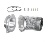 Kit de coupleur d'aération magnétique pour sèche-linge avec tuyau flexible en aluminium de 10,2 cm, connecteur d'échappement auto-alignant pour une installation facile, anneau d'étanchéité sans fuite