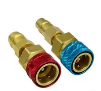 Kit de coupleur rapide 2 pièces pour service AC automatique, avec connecteurs en laiton haute et basse tension conçus pour une récupération, une évacuation et des tâches de diagnostic fiables